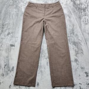 Vintage APT. 9 Pants Womens 12P PETITE Brown High Rise Straight Leg Trousers